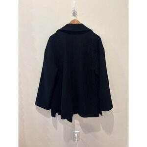 GAP Black Wool Blend Coat M‎ Tall Oversized Collar Button Front